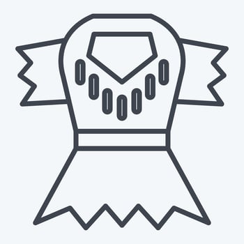 Icon Clothes. related to Prehistoric symbol. line style. simple design editable. simple illustration vector