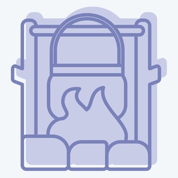 Icon Cooking. related to Prehistoric symbol. two tone style. simple design editable. simple illustration vector