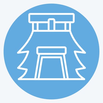 Icon House. related to Prehistoric symbol. blue eyes style. simple design editable. simple illustration vector