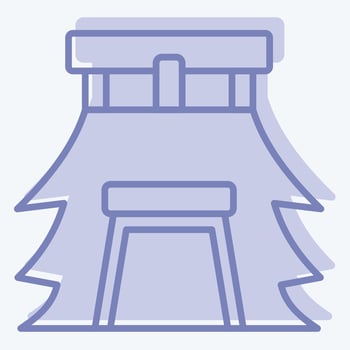 Icon House. related to Prehistoric symbol. two tone style. simple design editable. simple illustration vector