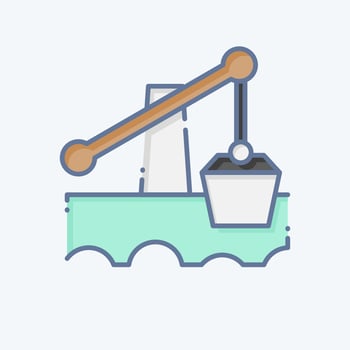 Icon Irrigation. related to Prehistoric symbol. doodle style. simple design editable. simple illustration vector