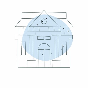 Icon Museum Of History. related to Prehistoric symbol. Color Spot Style. simple design editable. simple illustration vector