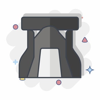 Icon Rock. related to Prehistoric symbol. comic style. simple design editable. simple illustration vector