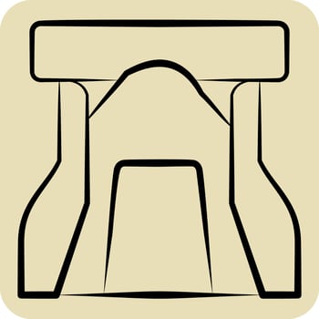 Icon Rock. related to Prehistoric symbol. hand drawn style. simple design editable. simple illustration vector