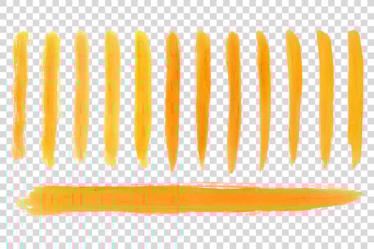 Artistic Orange Paint Hand Made Tracing From Sketch, Vector Illustration