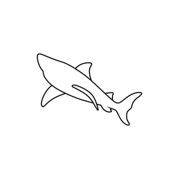Shark icon vector. Sea life illustration sign. fish symbol or logo. vector