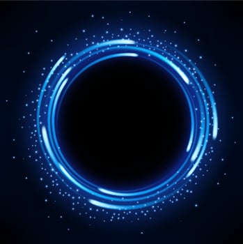 Round Blue Light Shiny with Sparkles, Suitable For Product Advertising, Product Design, and Other, Vector Illustration