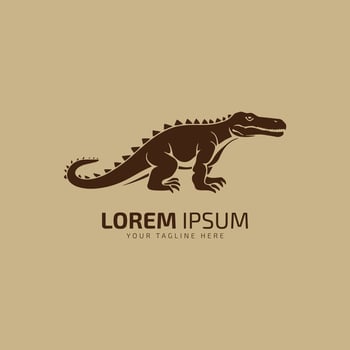 Crocodile or alligator logo. Abstract crocodile on skin background. vector