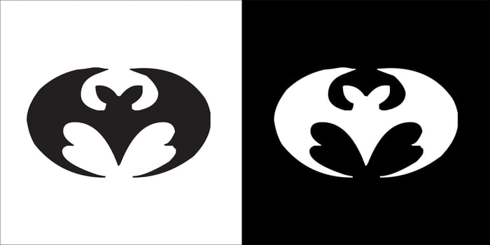 Black and white color on a transparent background vector