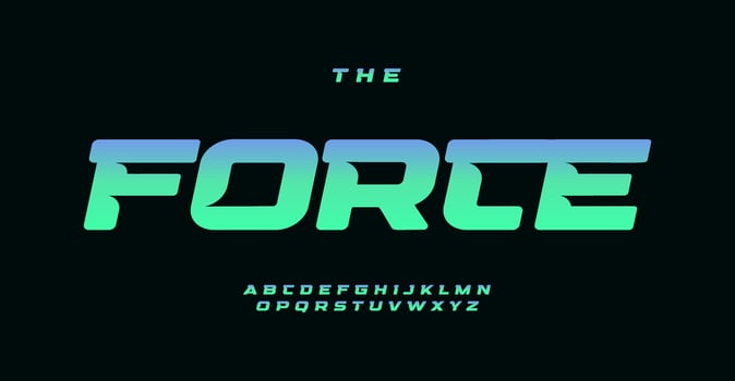 Speed race alphabet, bold italic letters, dynamic font for sport modern logo, game headline, action typography, modern strength typographic design. Vector typeset