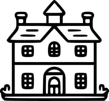 House icon monochrome vector illustration