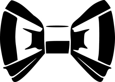 Bow tie tuxedo black outlines icon vector illustration