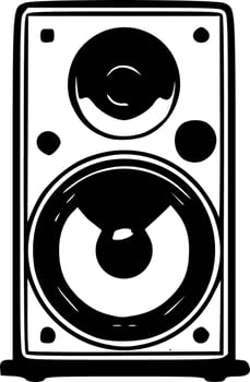 Speaker icon black outlines vector illustration