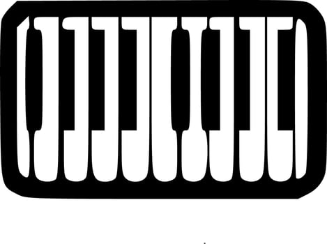 Piano tiles icon black outlines vector illustration