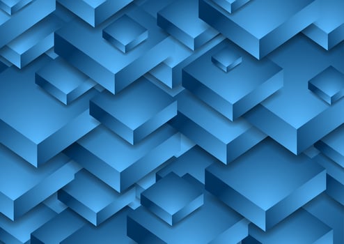 Bright blue abstract technology background vector