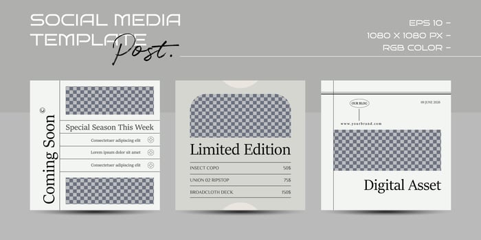 Minimalis Post template vector