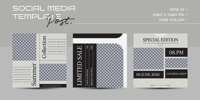 Minimalis post template vector