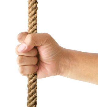 hand holding the rope, transparent background png