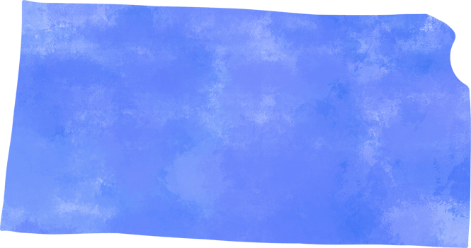 watercolor painting of kansas state map. png