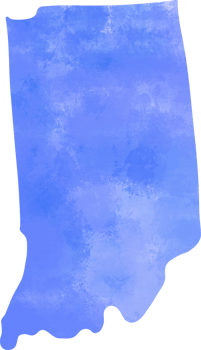 watercolor painting of indiana state map. png