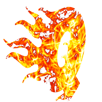 letter q fire effects png