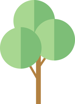 Tree Plant illustration, flat design, and minimal style png