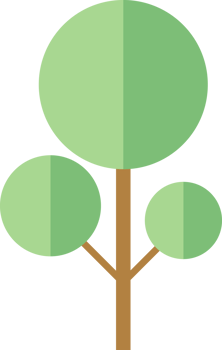Tree Plant illustration, flat design, and minimal style png
