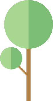 Tree Plant illustration, flat design, and minimal style png