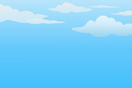 Clear blue sky vector illustration. Blue Sky no cloud background design for background poster kid art cartoon.