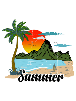 Retro sunset summer vintage old design for background t-shirt, POD, book cover and other Print on demand retro sunset vintage design png
