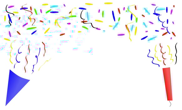 Creative design illustration background with the theme of celebrating party vector
