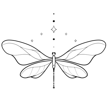 Hand Drawn DragonFly Png