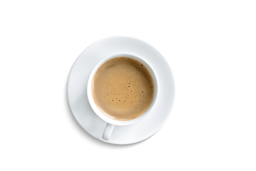 coffee mug top view  isolated PNG transparent