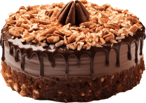 German chocolate cake with . png