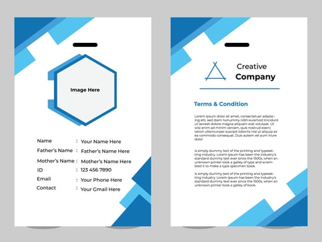 Corporate id card template vector