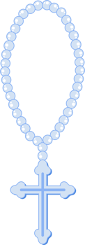 Blue rosary cartoon png