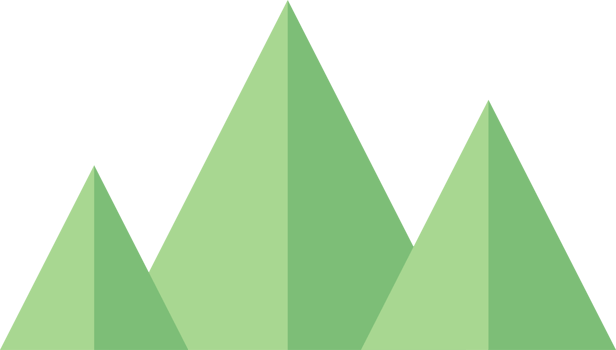 mountain hill landscape illustration in flat and minimal design png