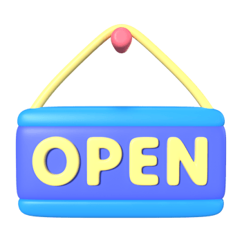 Open Sign 3D Illustration Icon png