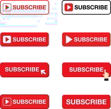 Subscribe button icon on white background vector