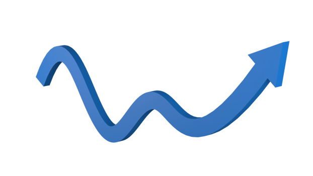 Blue arrow on isolated background. png