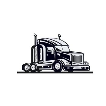 Truck logo. Vector illustration good for mascot or logo for freight forwarding industry, cargo, or logistic industry