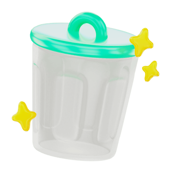 Trash bin delete 3d User Interface Icon png