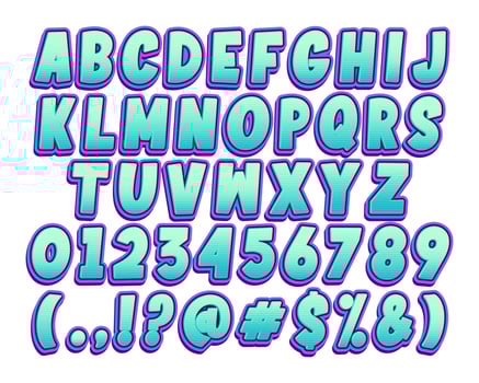 cartoon alphabet design vector