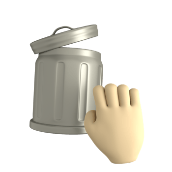 Drag to trash 3D icon png