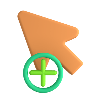 Add Cursor selection 3D icon png