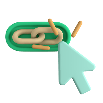 Click link 3D icon png