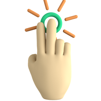 hand gesture 2 finger 3D icon png