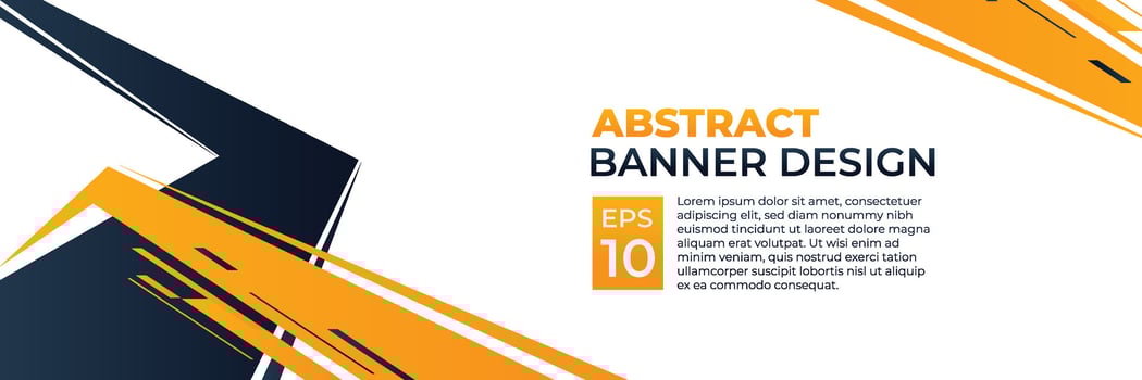 Abstract banner vector, modern background horizontal with dynamic yellow shape color for technology and sports theme vector