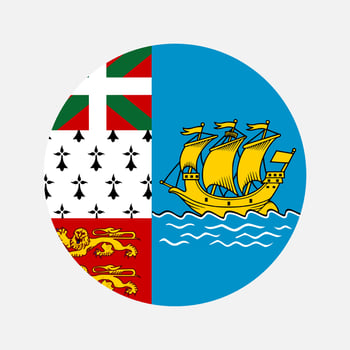 Saint Pierre and Miquelon flag simple illustration for independence day or election vector