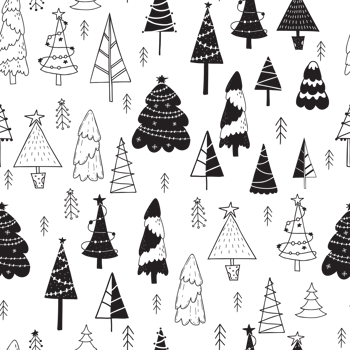 Seamless pattern of Christmas trees png